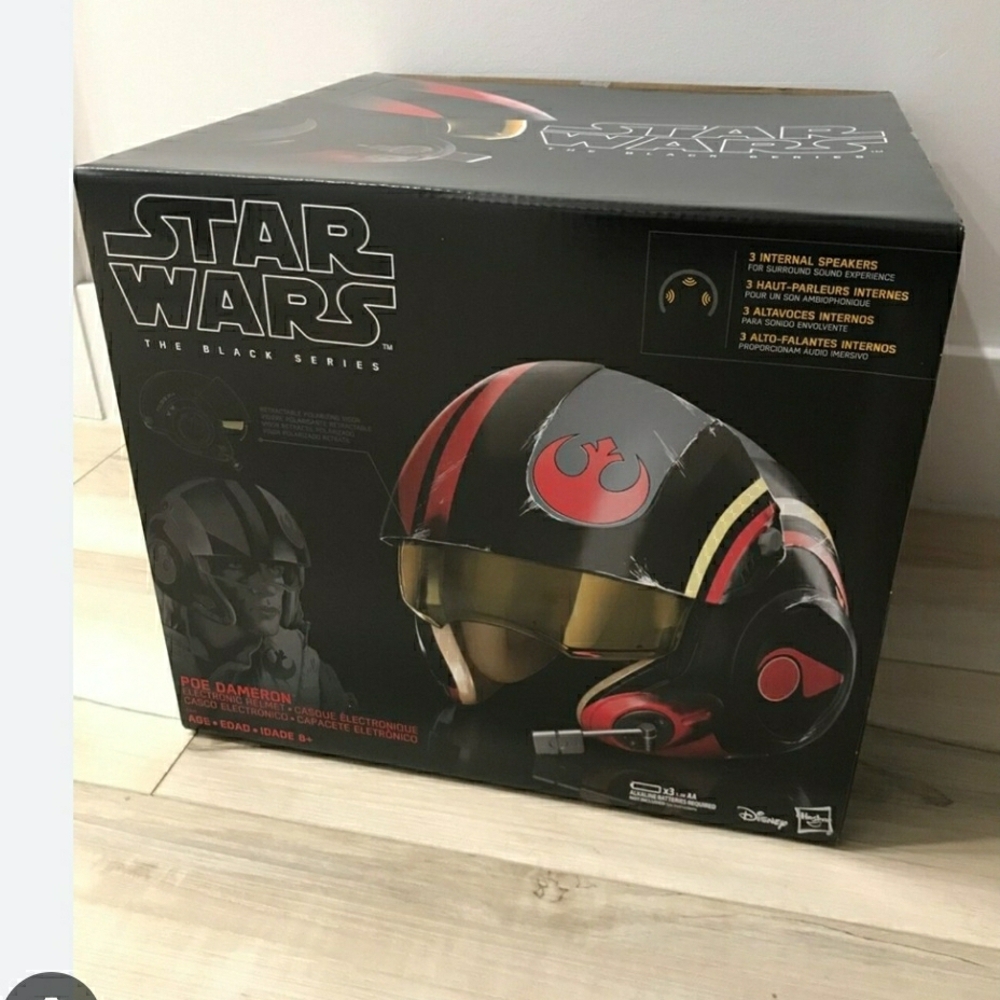 Star Wars Black Series Helmet with Red and Black Design